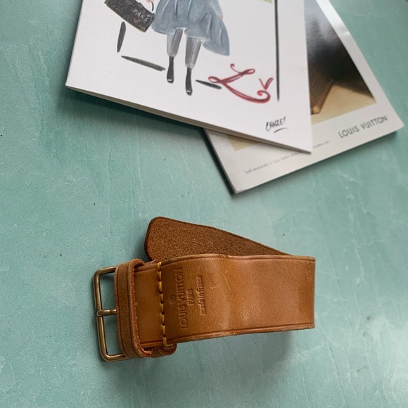 Louis Vuitton Accessories - Authentic Louis Vuitton Luggage Belt Tan Vachetta